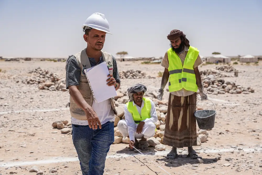 ضع حجر الأساس للمدينه السكنية وبدء أعمال التنفيذ الميدانية